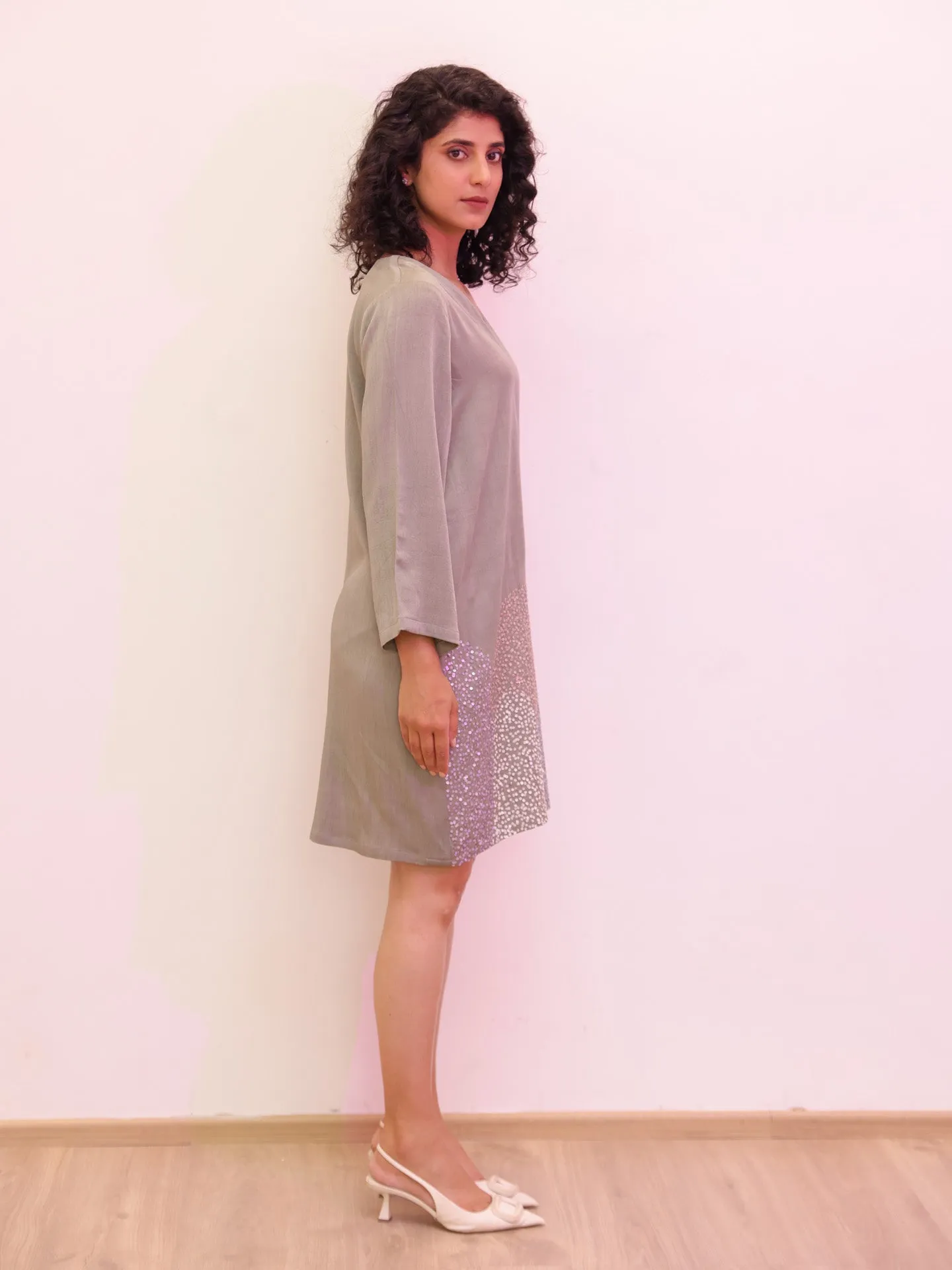 Waves Dress - Grey