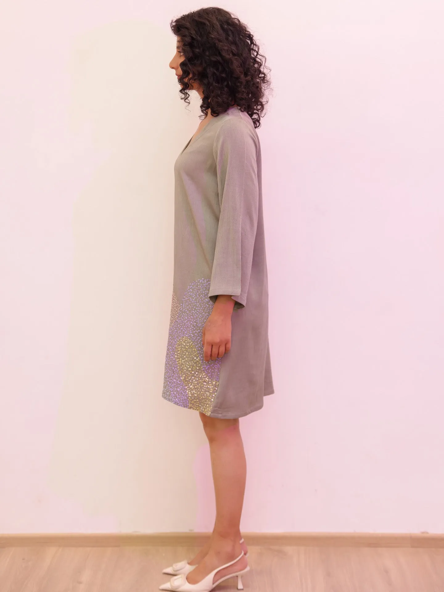 Waves Dress - Grey