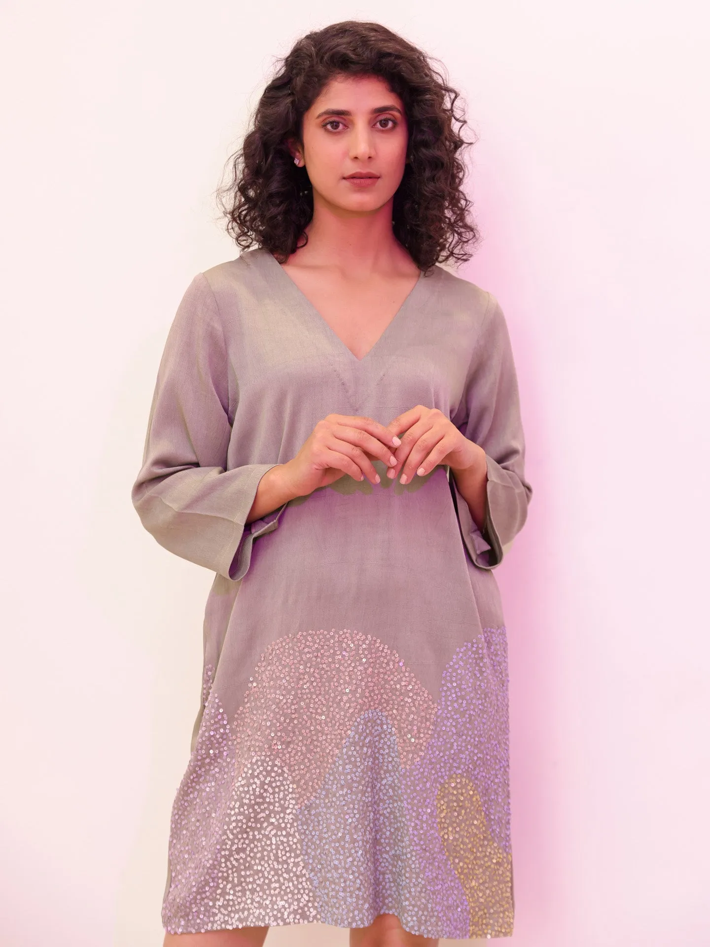 Waves Dress - Grey