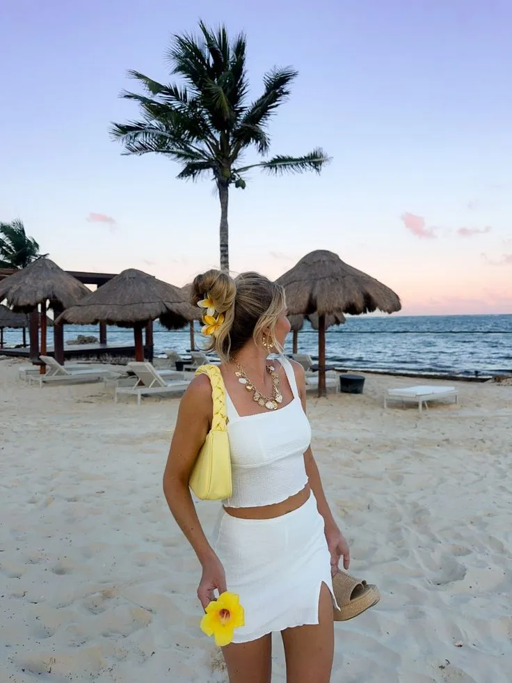White Solid Tank Crop Top