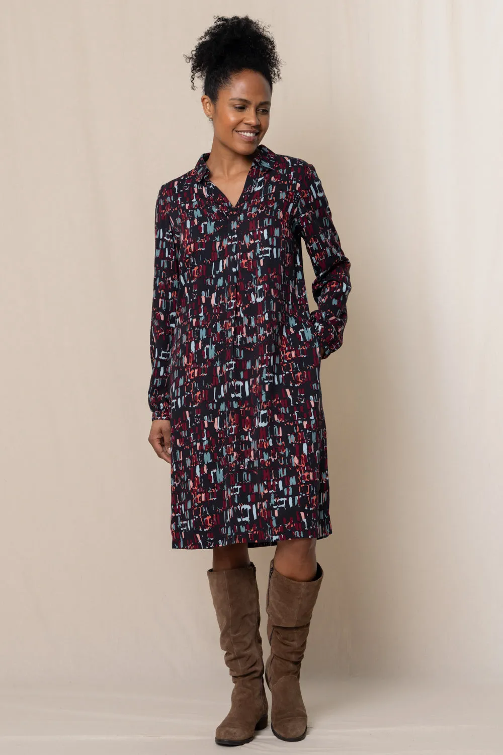Winnie Collared Shift Dress