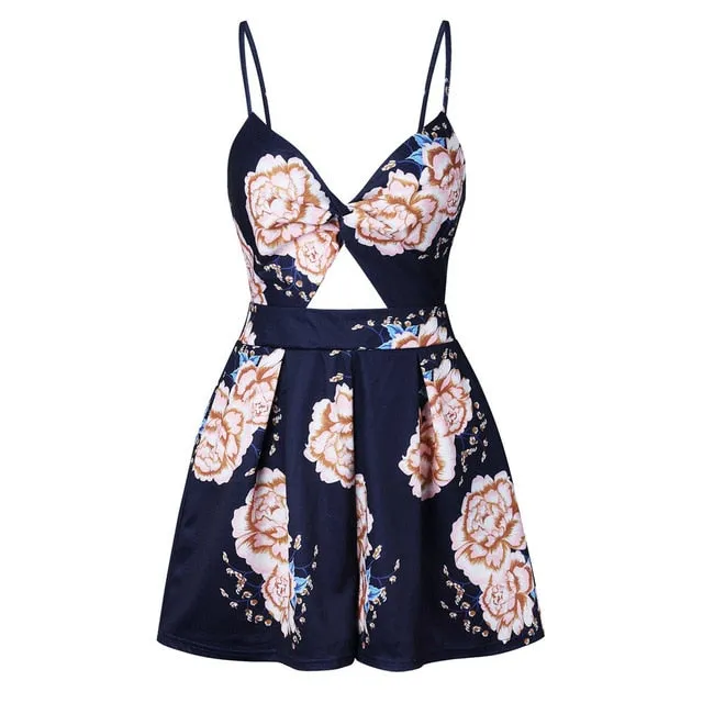 Womail bodysuit Women Summer Casual  Printing Off Shoulder Sleeveless Rompers Jumpsuit Playsuit new  2020  M4