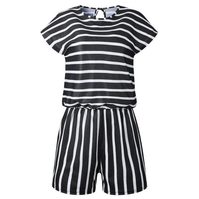 Womail bodysuit Women Summer Fashion Short Sleeve Backless Playsuit Ladies Beach Shorts Jumpsuit Playsuit  2020  M5