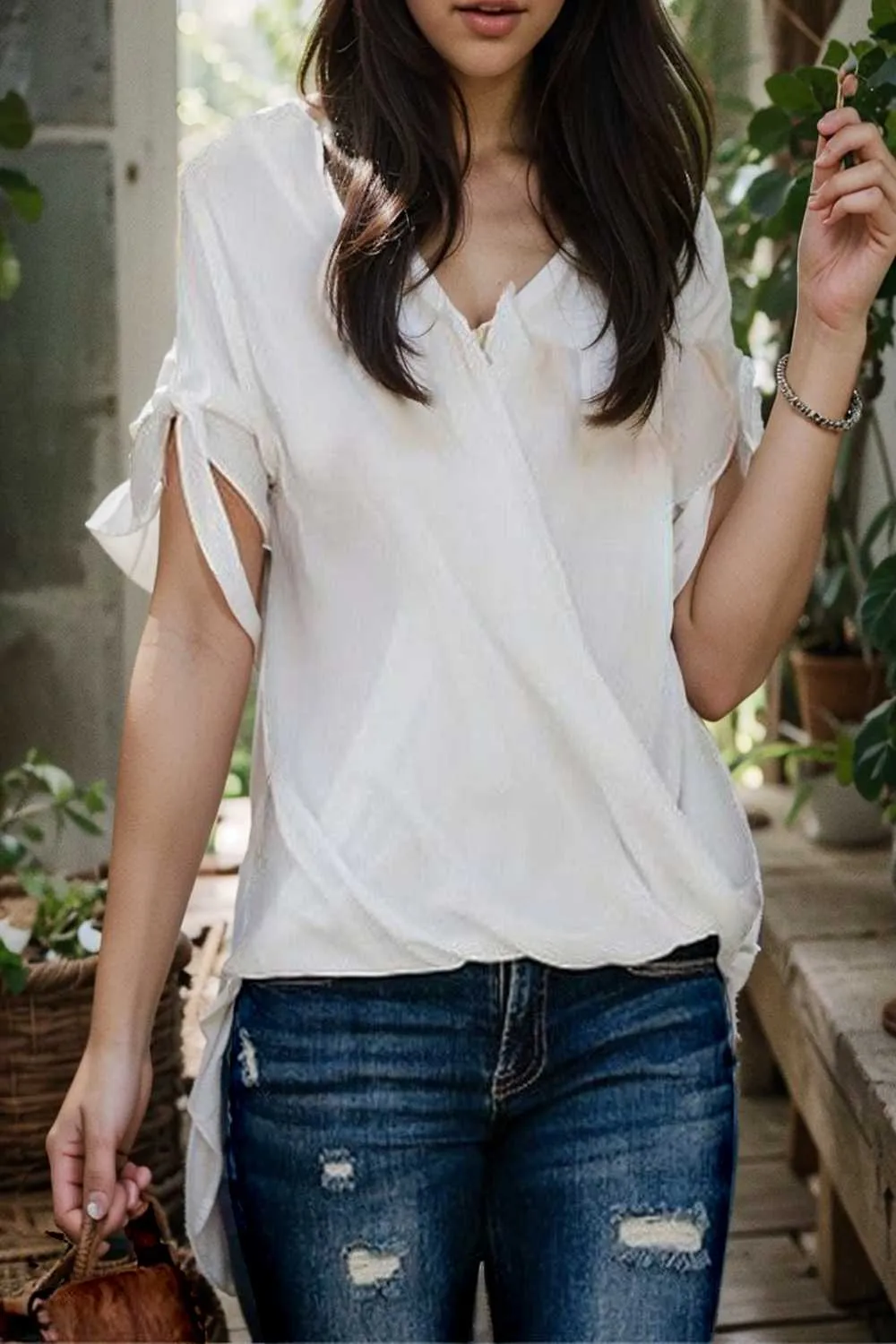 women s blouses loose solid belted long sleeve blouse
