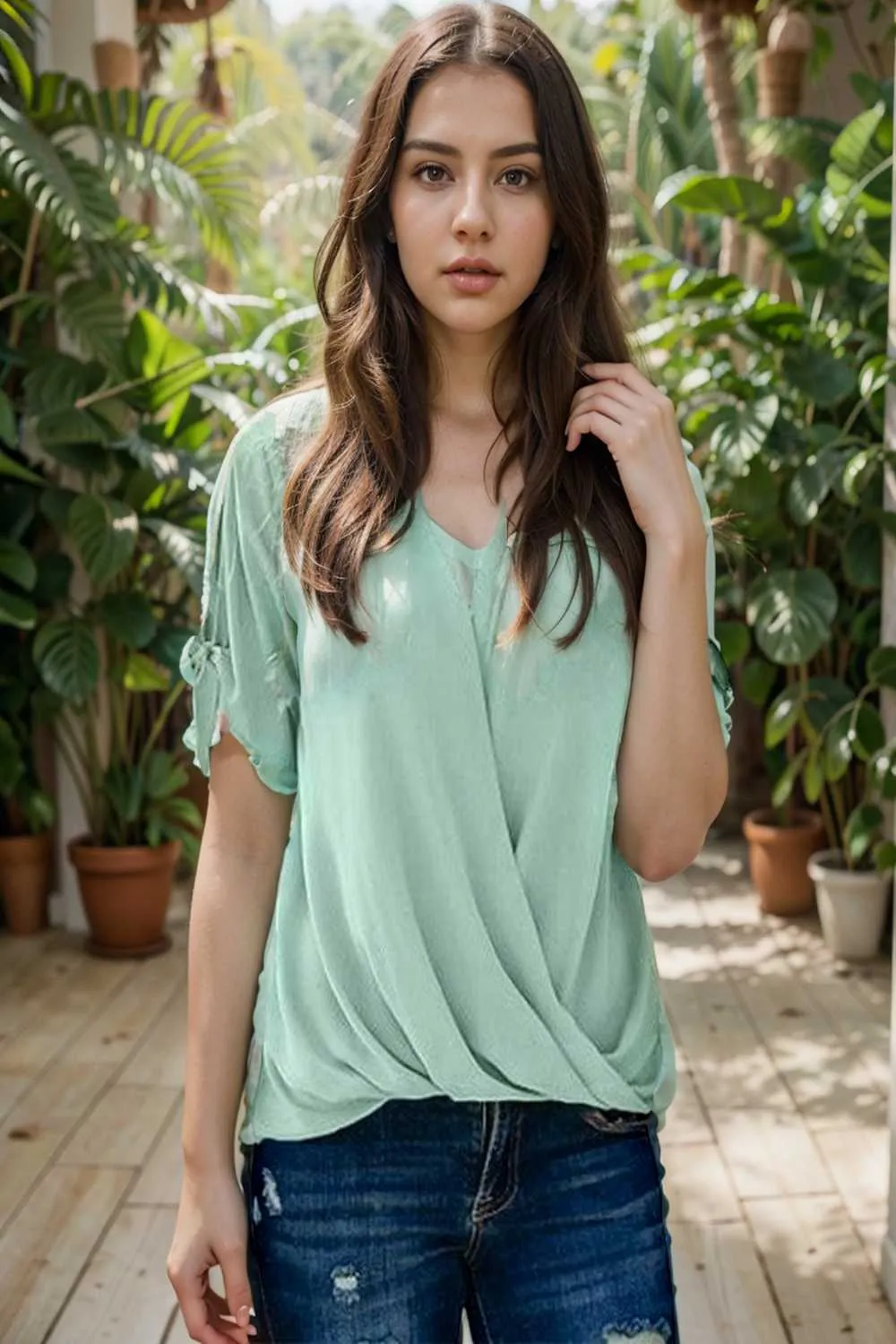 women s blouses loose solid belted long sleeve blouse