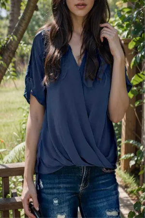 women s blouses loose solid belted long sleeve blouse