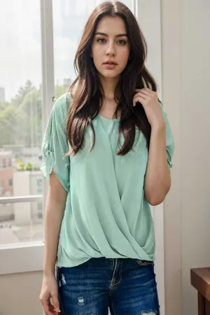 women s blouses loose solid belted long sleeve blouse