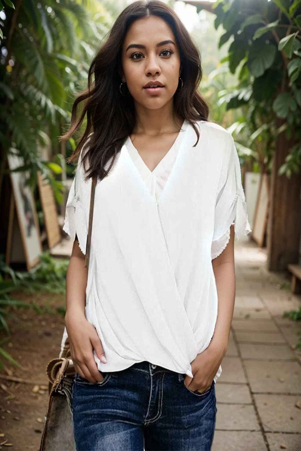 women s blouses loose solid belted long sleeve blouse