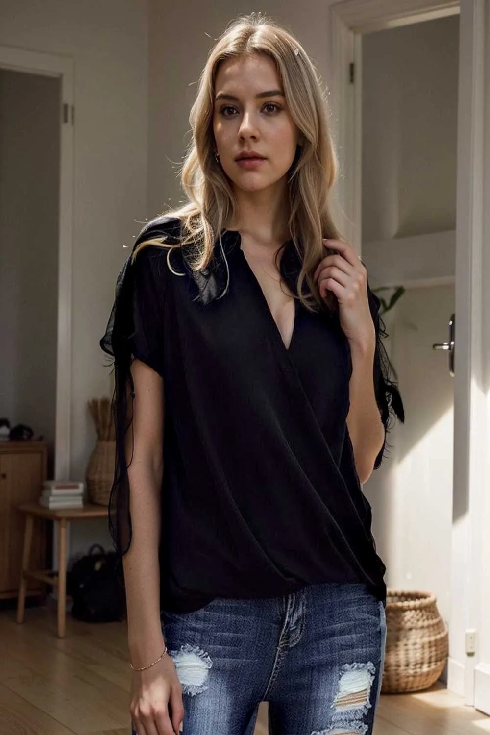 women s blouses loose solid belted long sleeve blouse