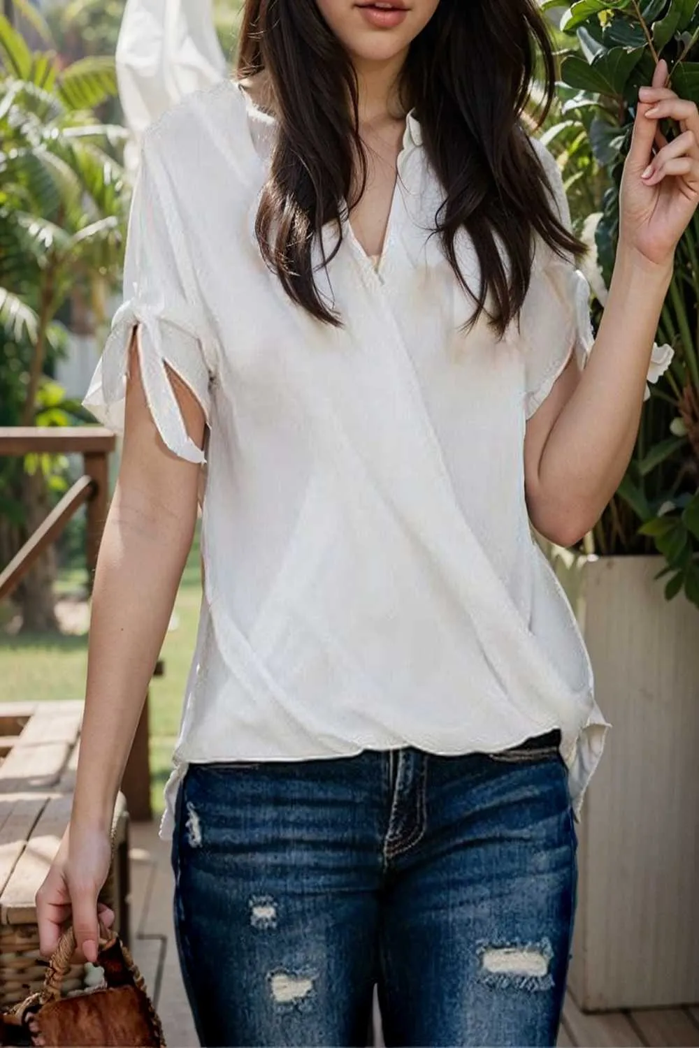 women s blouses loose solid belted long sleeve blouse
