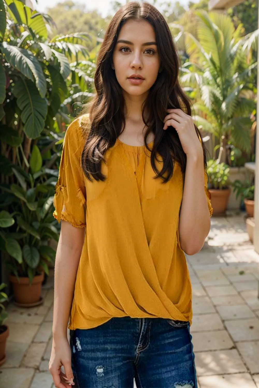women s blouses loose solid belted long sleeve blouse