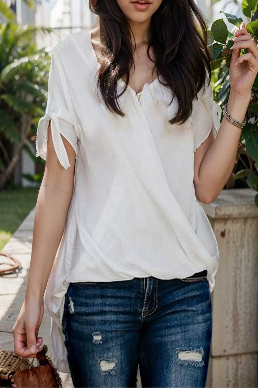 women s blouses loose solid belted long sleeve blouse