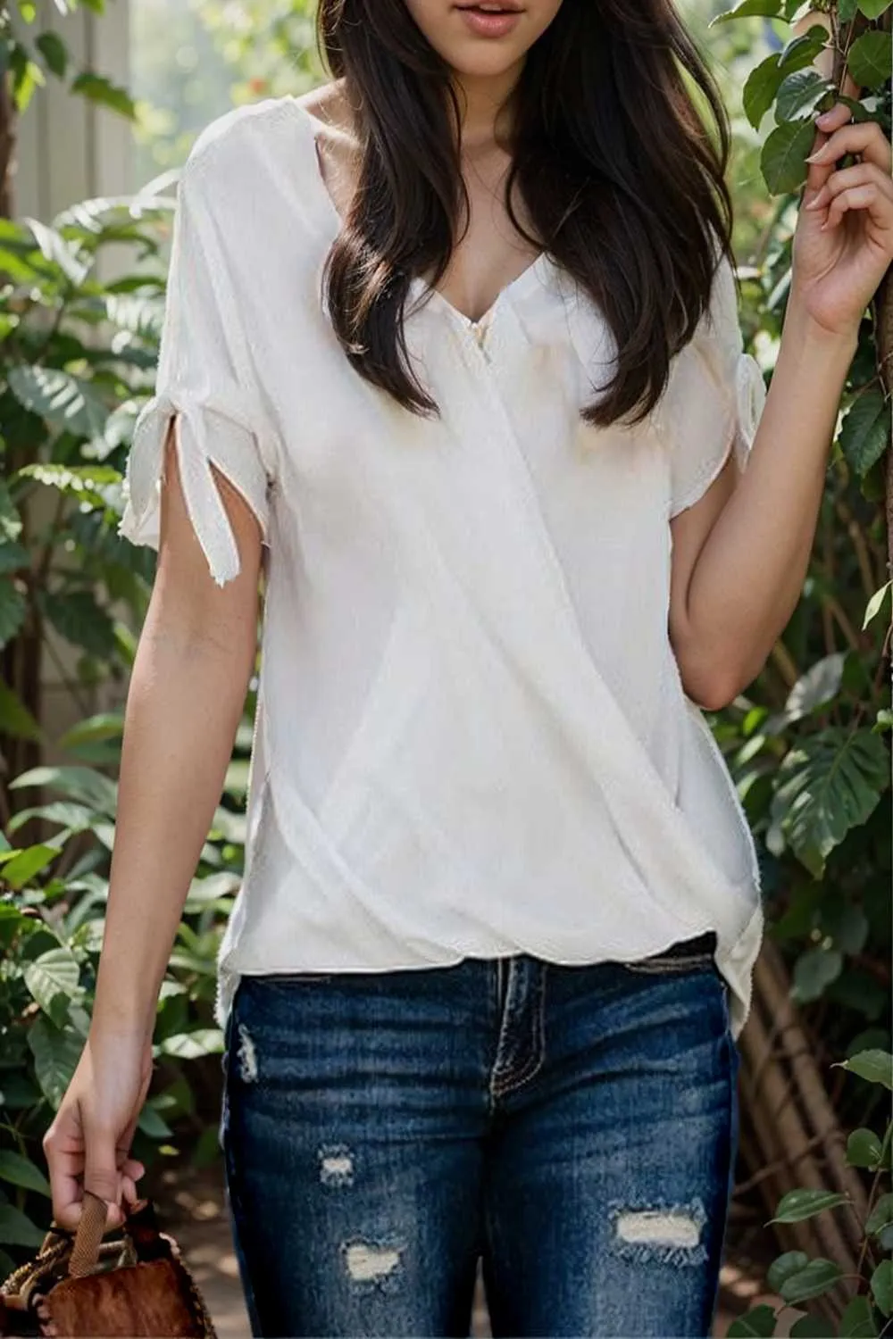 women s blouses loose solid belted long sleeve blouse
