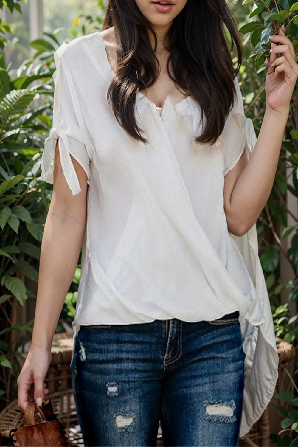 women s blouses loose solid belted long sleeve blouse