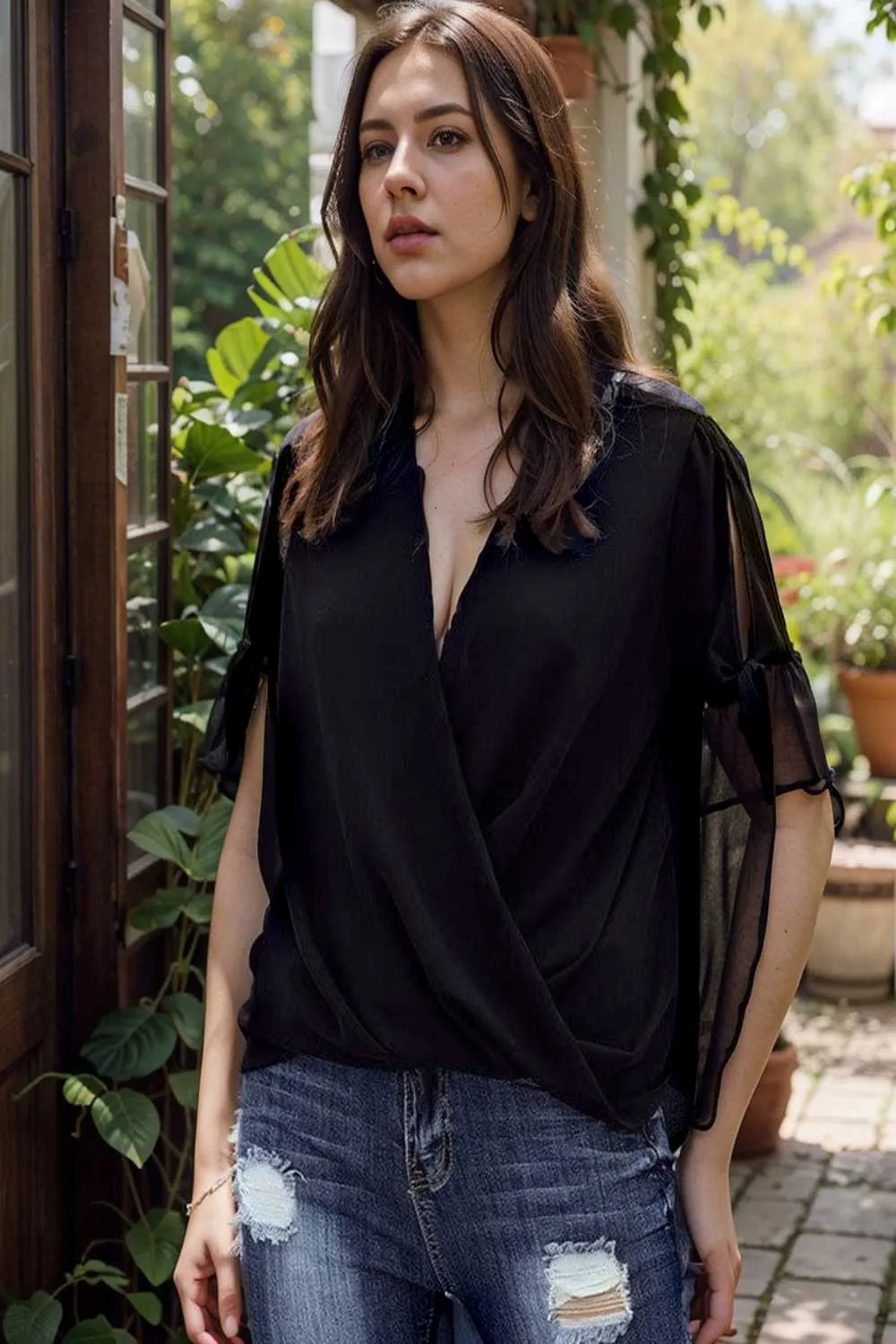 women s blouses loose solid belted long sleeve blouse