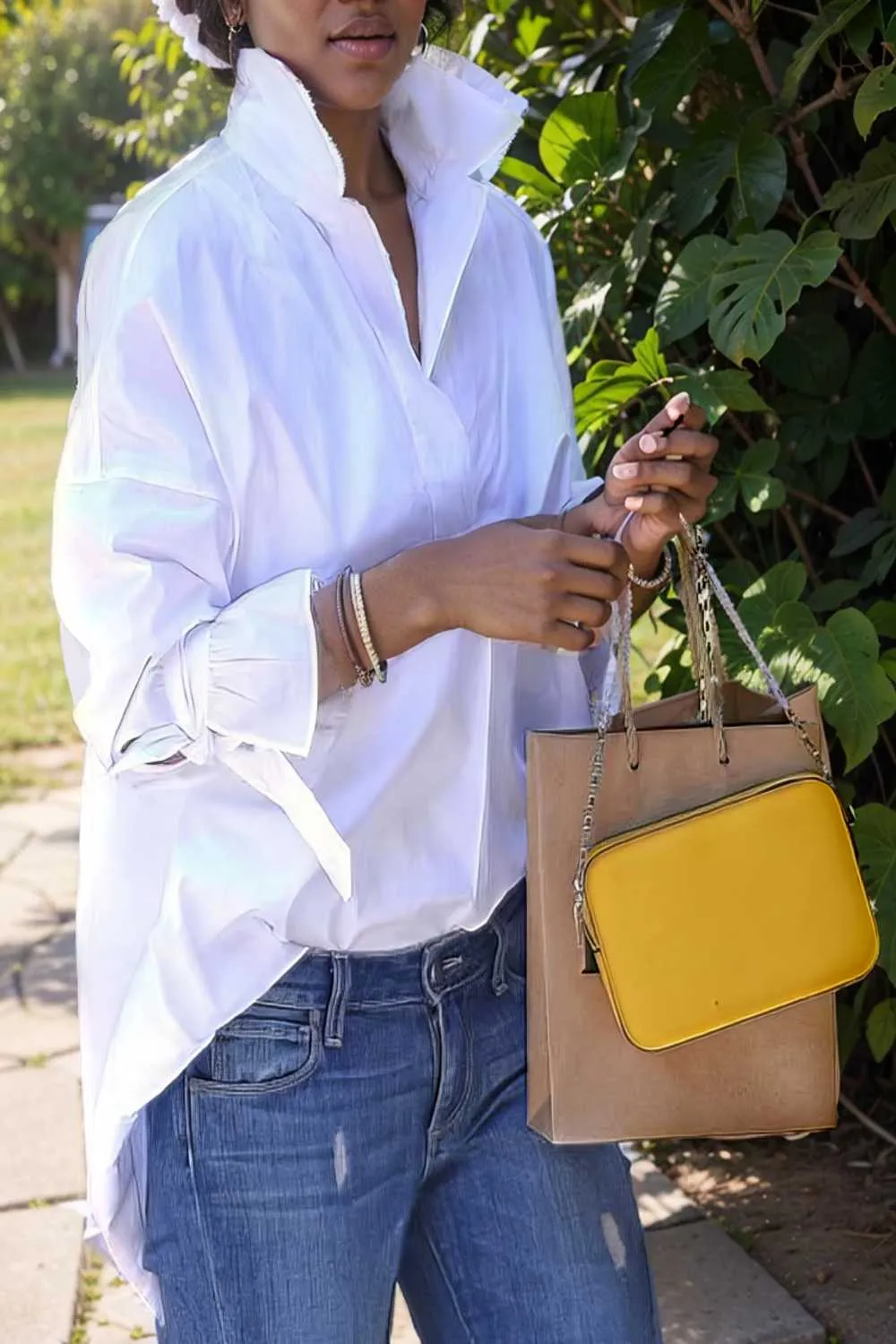 women s blouses loose solid belted long sleeve blouse