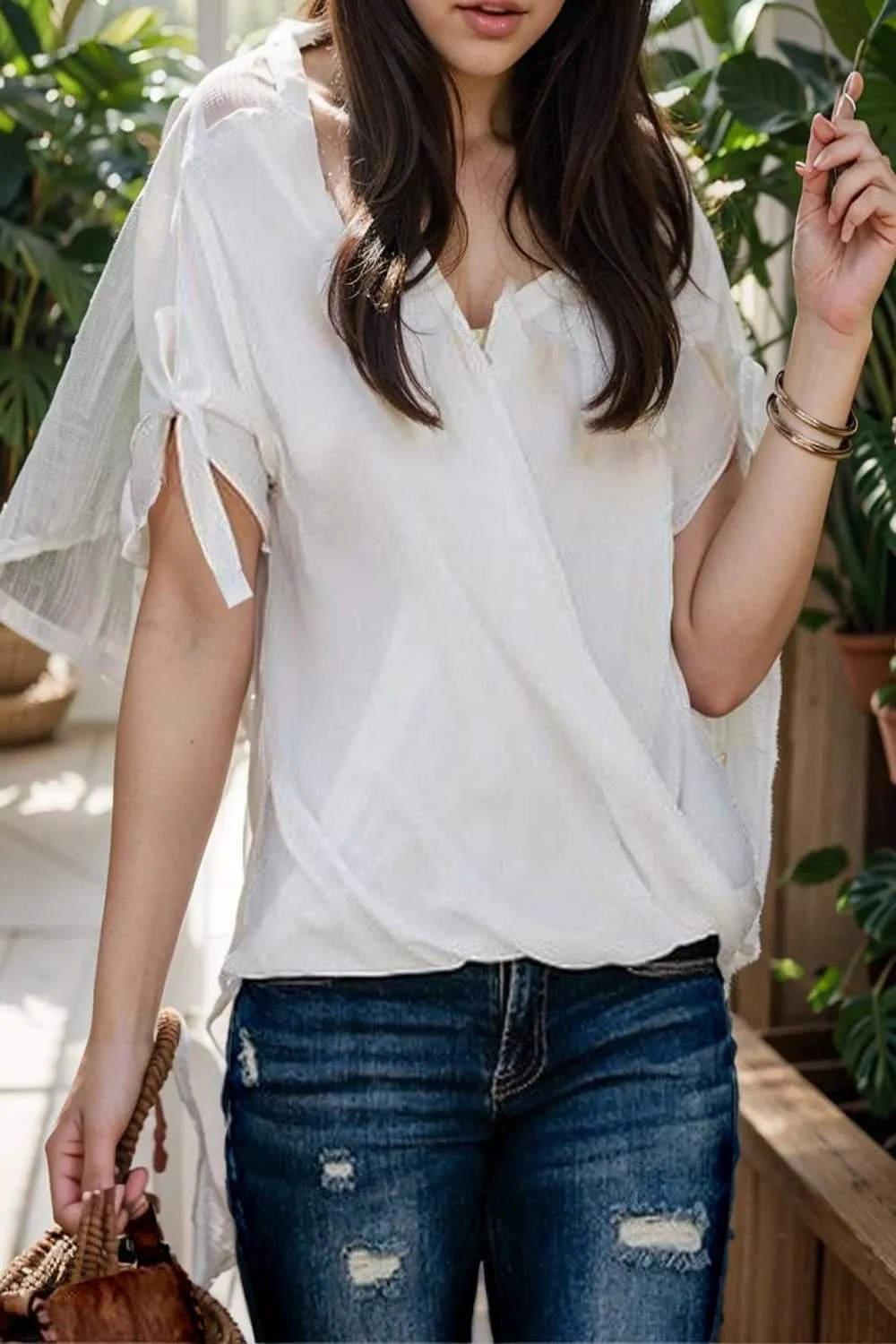 women s blouses loose solid belted long sleeve blouse