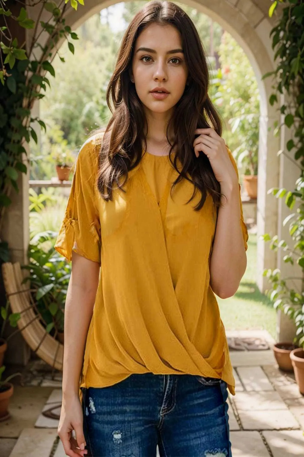women s blouses loose solid belted long sleeve blouse