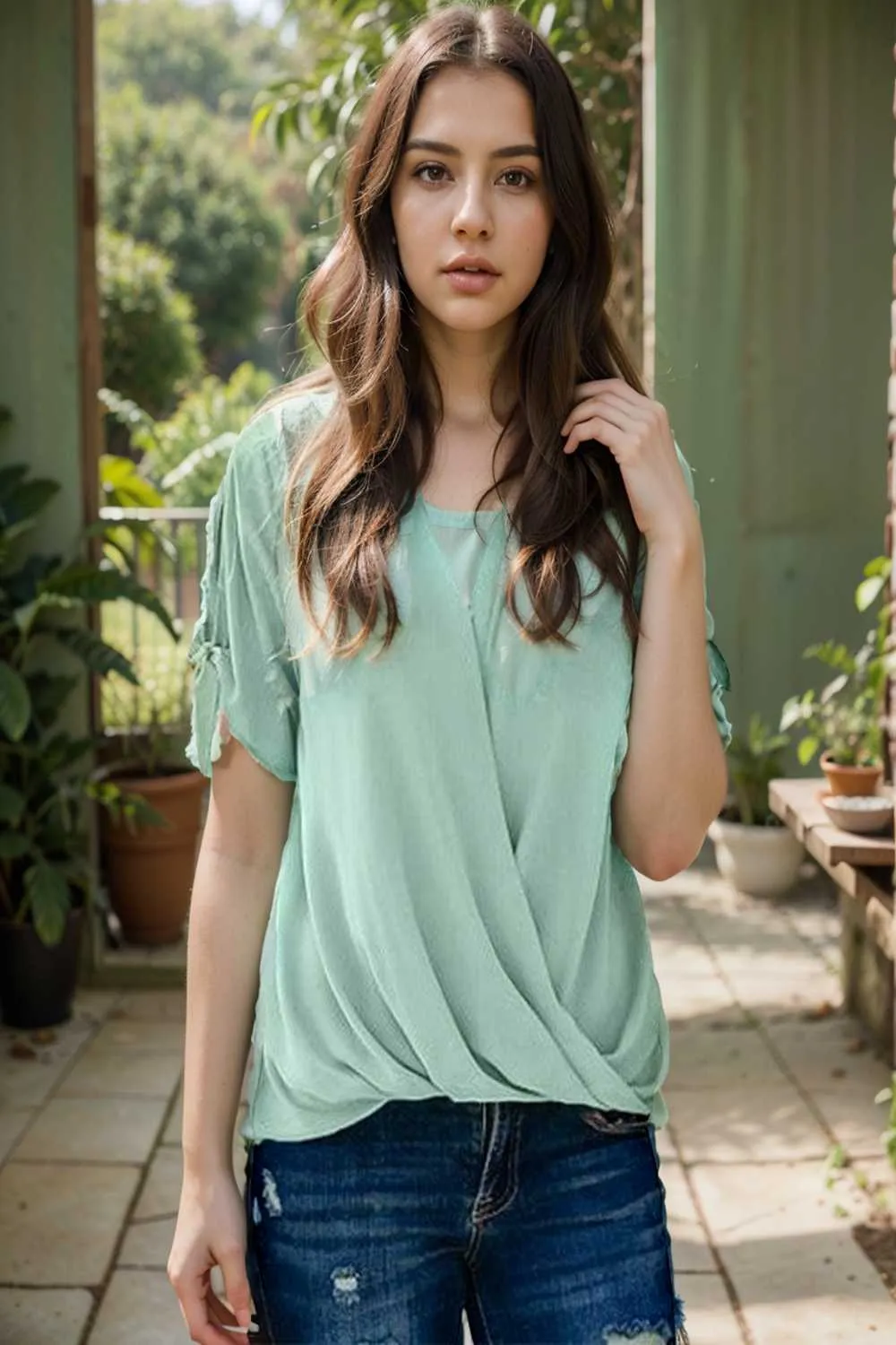 women s blouses loose solid belted long sleeve blouse
