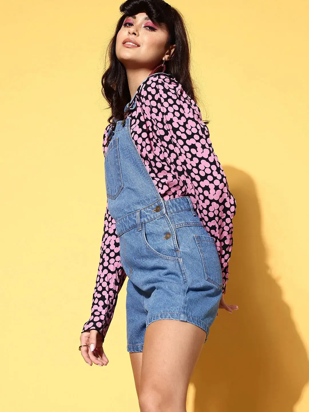 Women Solid Blue Jumpsuits & Sets