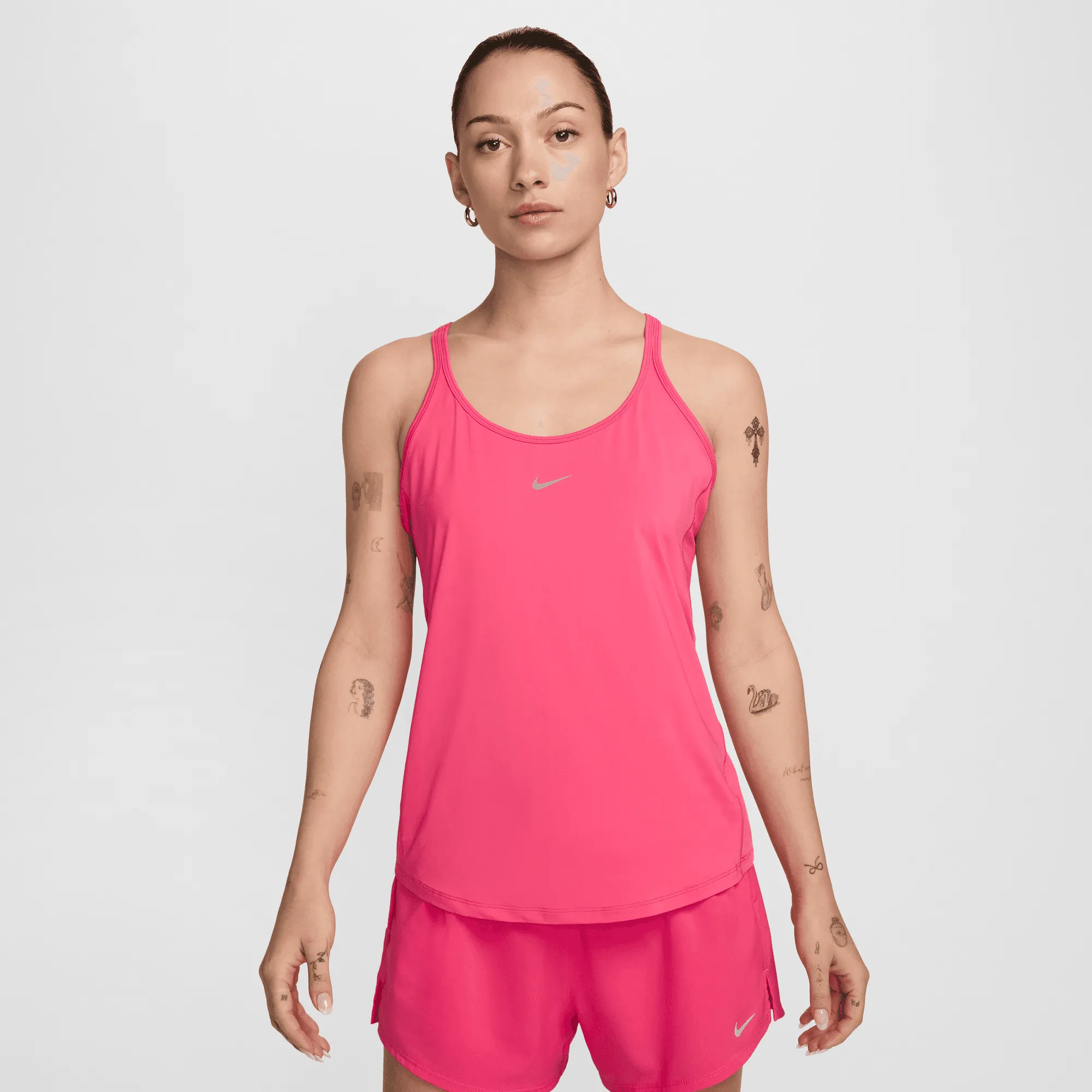 Women's One Classic Dri-FIT Strappy Tank Top (629 - Aster Pink/Black)