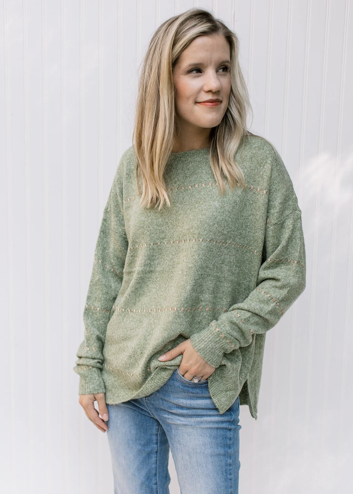X Shaded Green Sweater