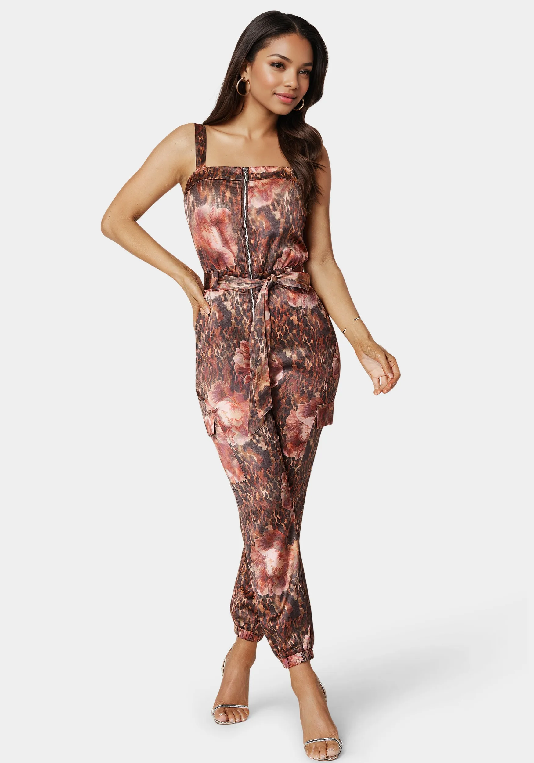 Zip Front Jogger Jumpsuit