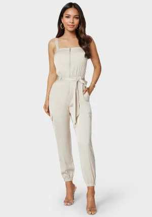 Zip Front Jogger Jumpsuit